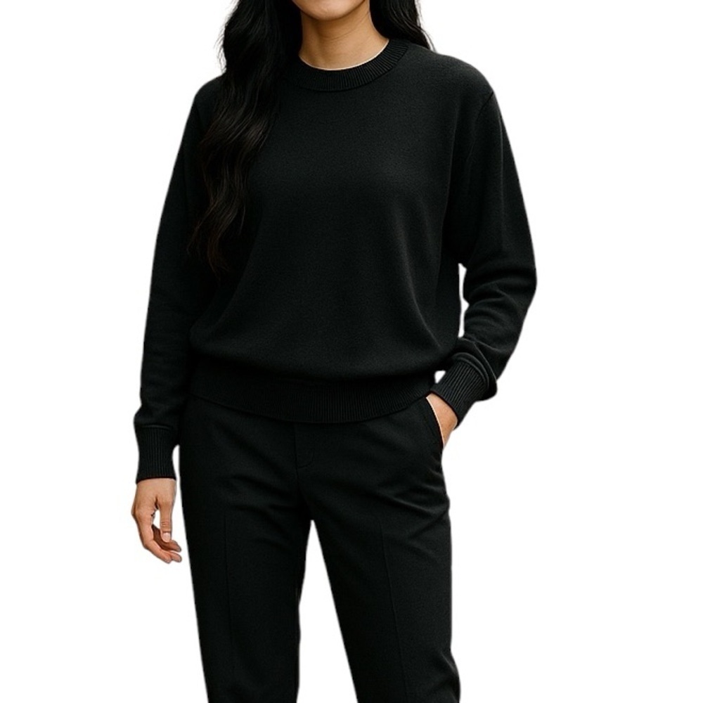 Tahari Crew Neck Sweater Black